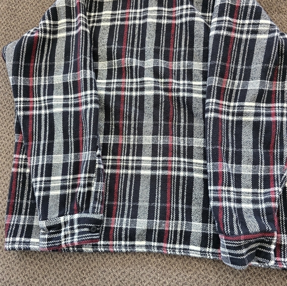 ZARA Flannel Shacket Hoodie Plaid Men XL Button Up Pocket Thick Gorpcore… - Picture 12 of 13